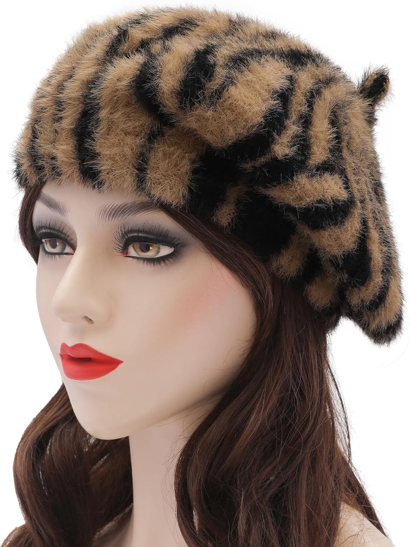 ZLYC French Beret Hat Fashion Print Lightweight Winter Warm Artist Hat for Women - Image 2